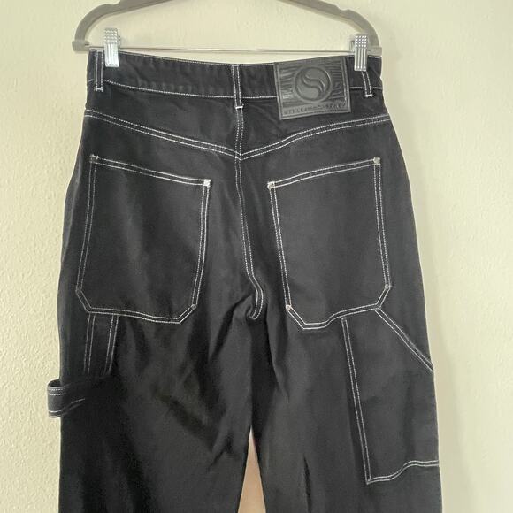 STELLA McCARTNEY CARGO   BLACK DENIM JEAN SIZE 30 - Picture 5 of 11